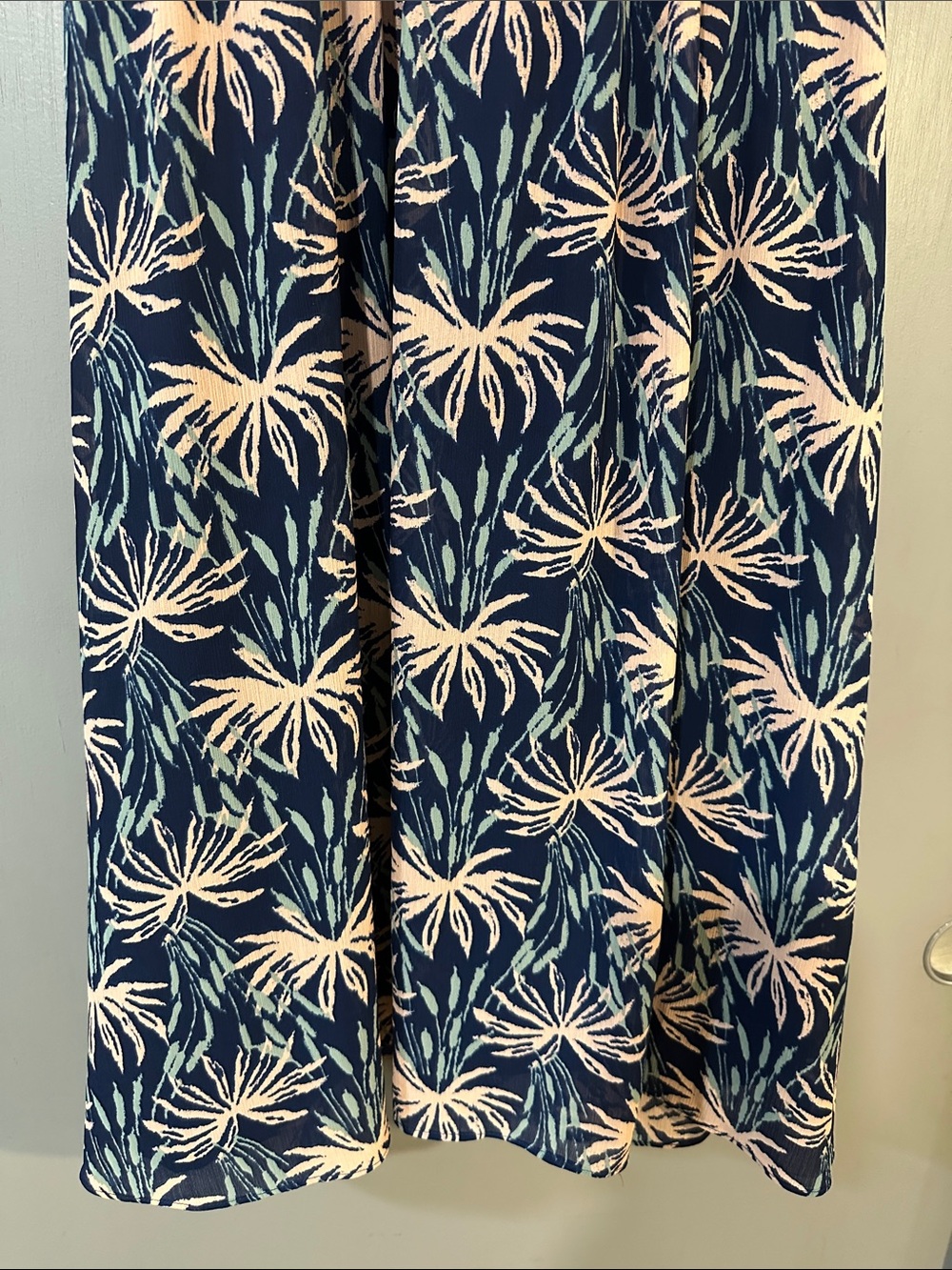 Madewell Navy Floral Maxi Dress Pink Print Puff Sleeve XXS - Picture 4 of 10